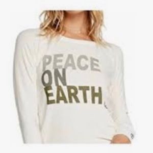 NWT Chaser Peace on Earth boho sweatshirt XS